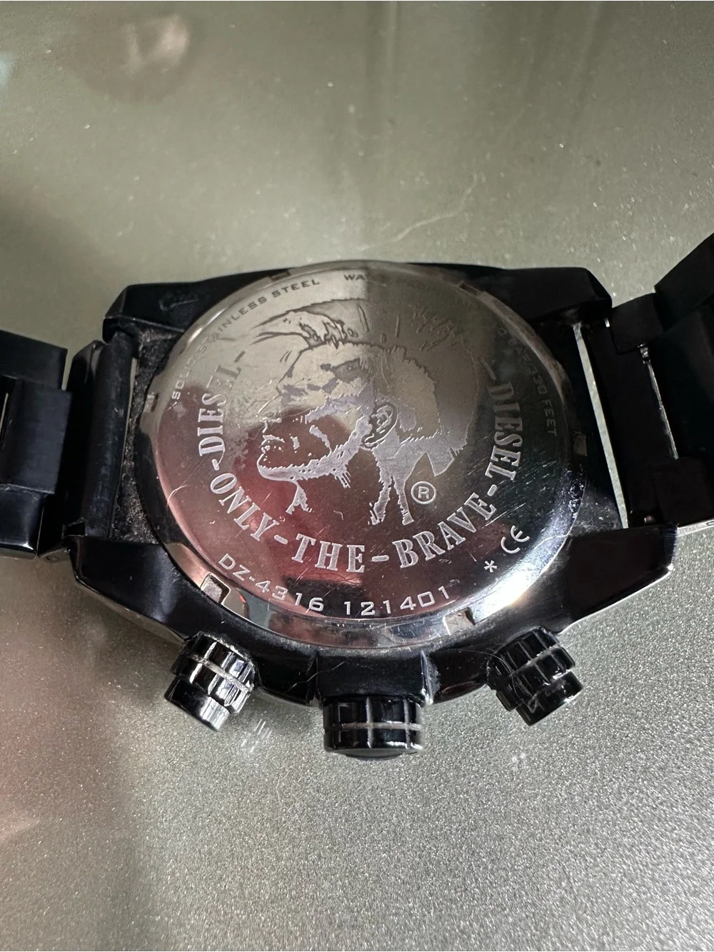 Diesel Black Watch with Turquoise Accents